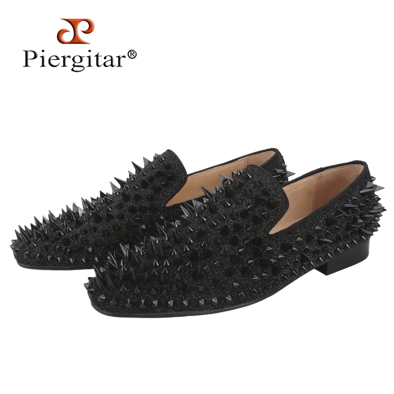 Men Shoes Red Tape - Piergitar Three Colors Handmade Spiked Slip-On