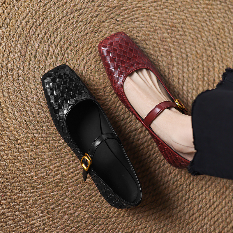 Men'S Shoes Comfort - Woven Flat Bottom Mary Jane Women's