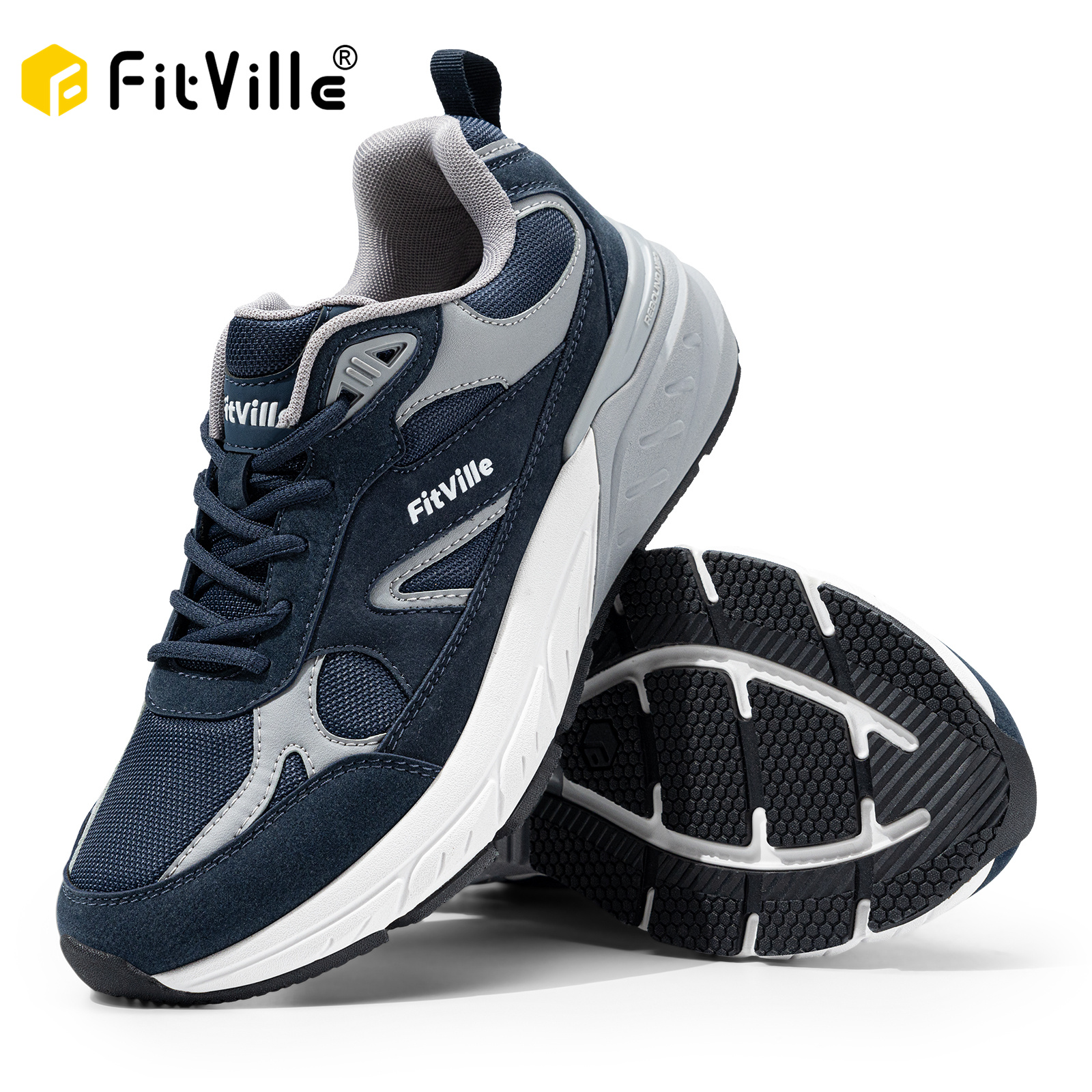 Men'S Shoes Wide Width - FitVille Newest Walking Shoes for Men