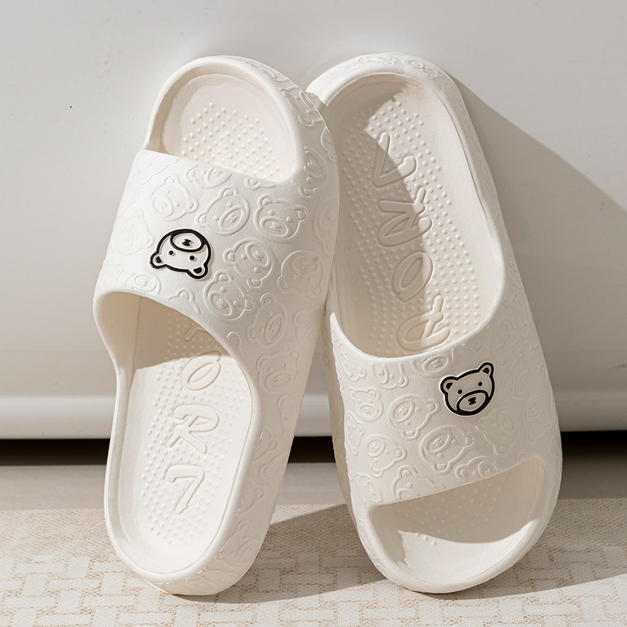 Printting Cute Bear Women Slip - đánh giá và giá Men Shoes On
