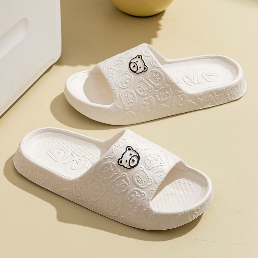 Printting Cute Bear Women Slip - đánh giá và giá Men Shoes On
