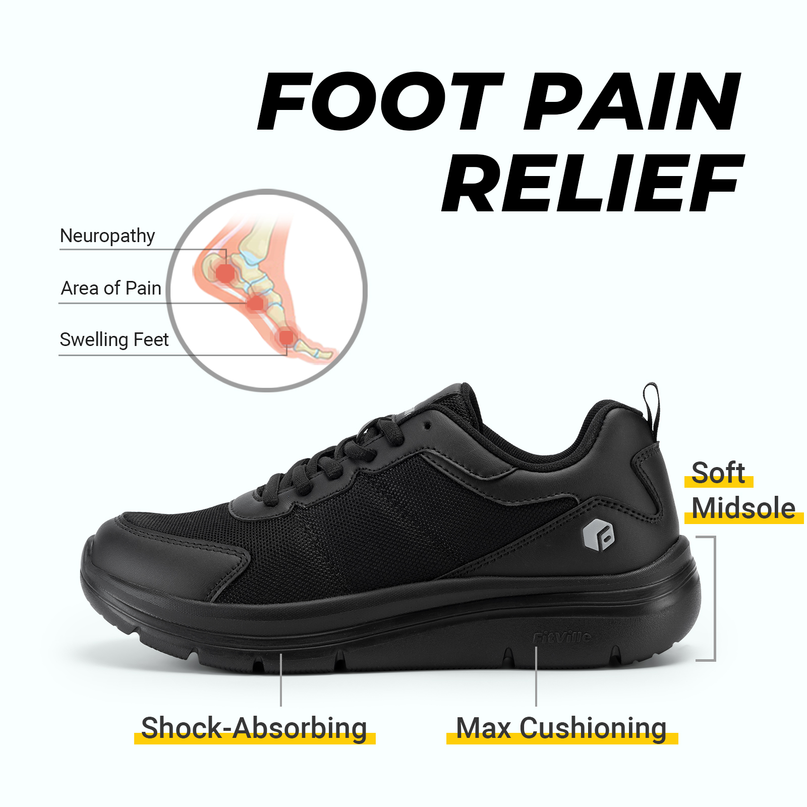 FitVille Men's Walking Shoes W - đánh giá và giá Men'S Shoes Wide Width
