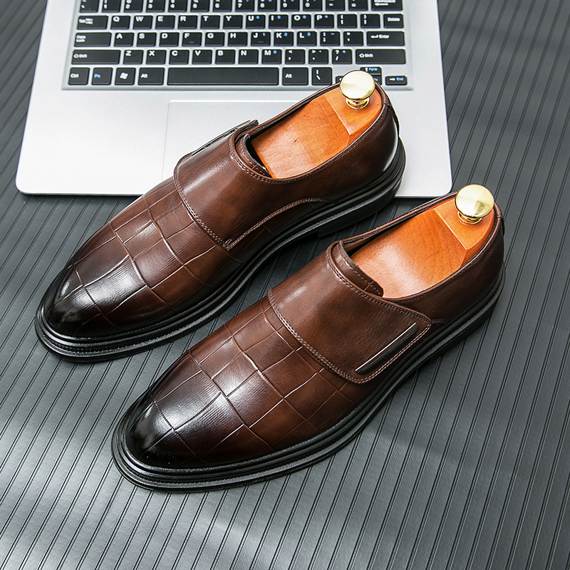 Men Business Dress Leather Sho - đánh giá và giá Men Shoes Velcro