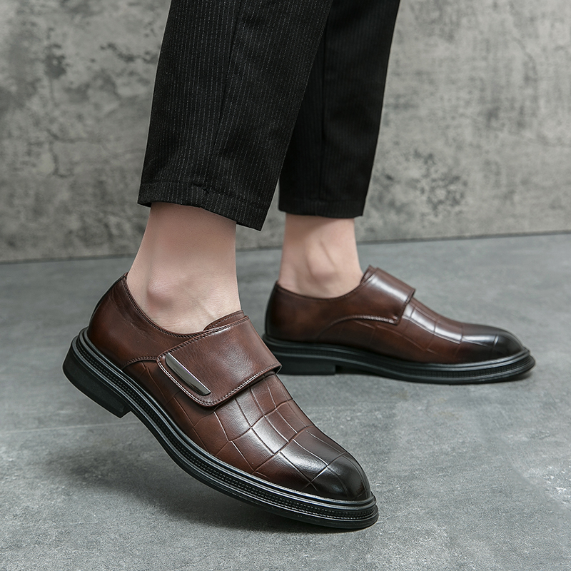 Men Business Dress Leather Sho - đánh giá và giá Men Shoes Velcro