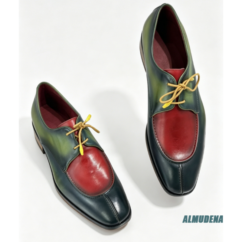 Yellow Lace-Up Retro Gradient  - đánh giá và giá Men Shoes Yellow