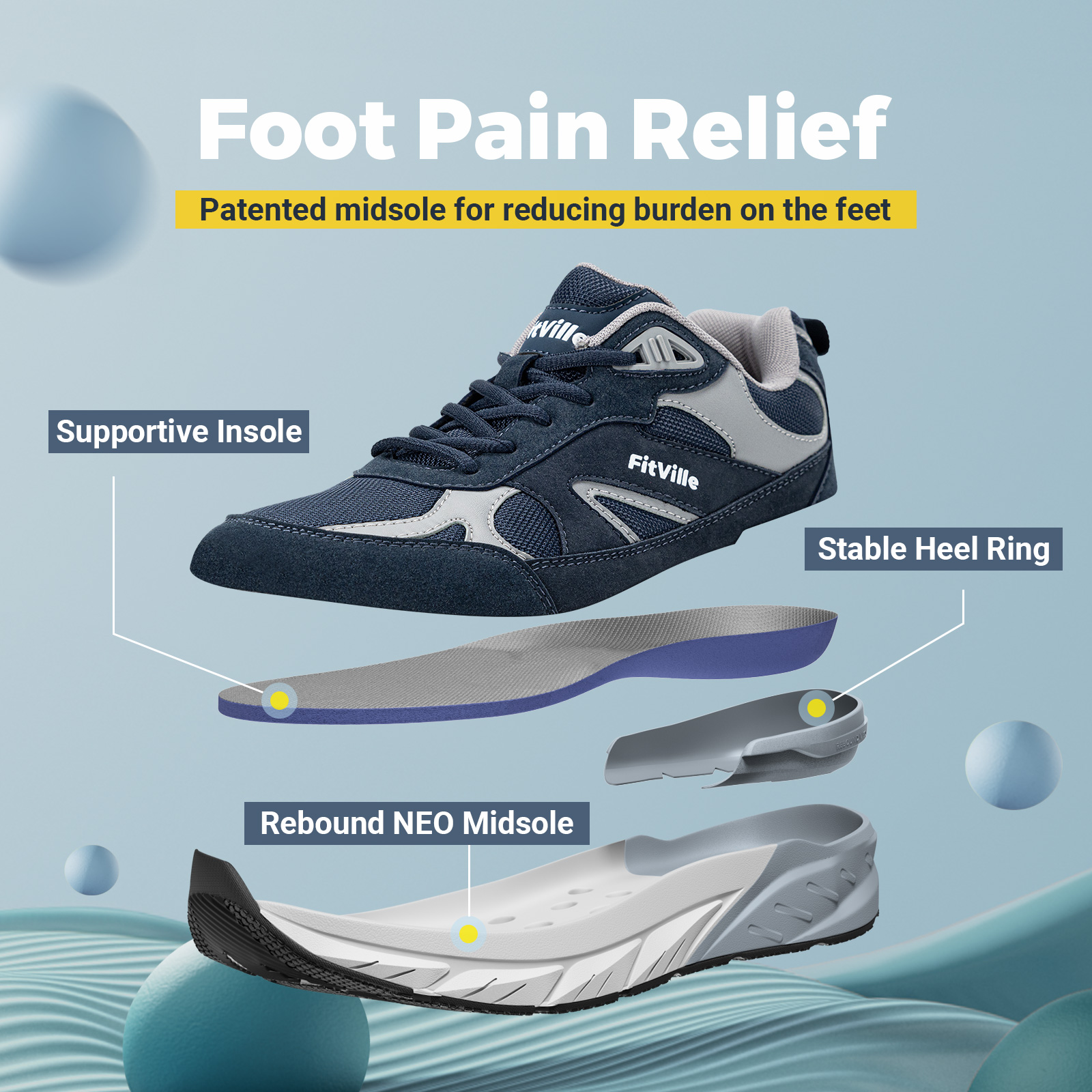 FitVille Newest Walking Shoes  - đánh giá và giá Men'S Shoes Wide Width